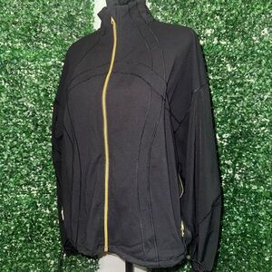 Women's Black lululemon Jacket with Gold Accents